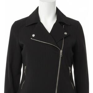 Old Navy Moto Jacket Womens Size M Black Modern Grunge Biker Punk Rock Baddie